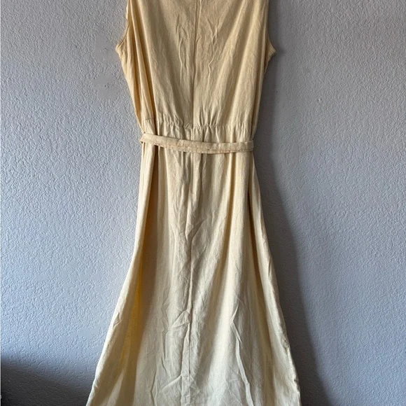 Coldwater Creek Yellow Linen Blend Sundress - Picture 4 of 4